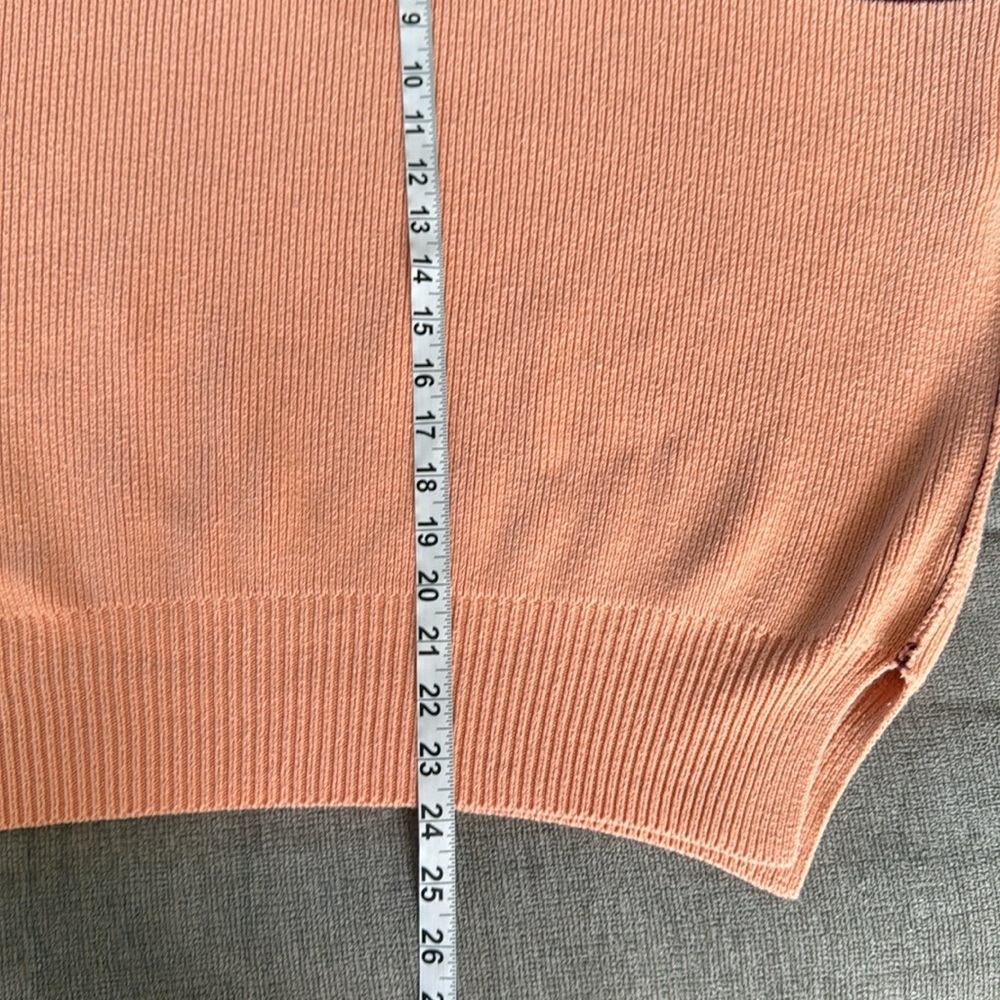 Free People Oversized Colorblock Knit Sweater Burgundy Peach Gray XS Boho Indie - Picture 10 of 10